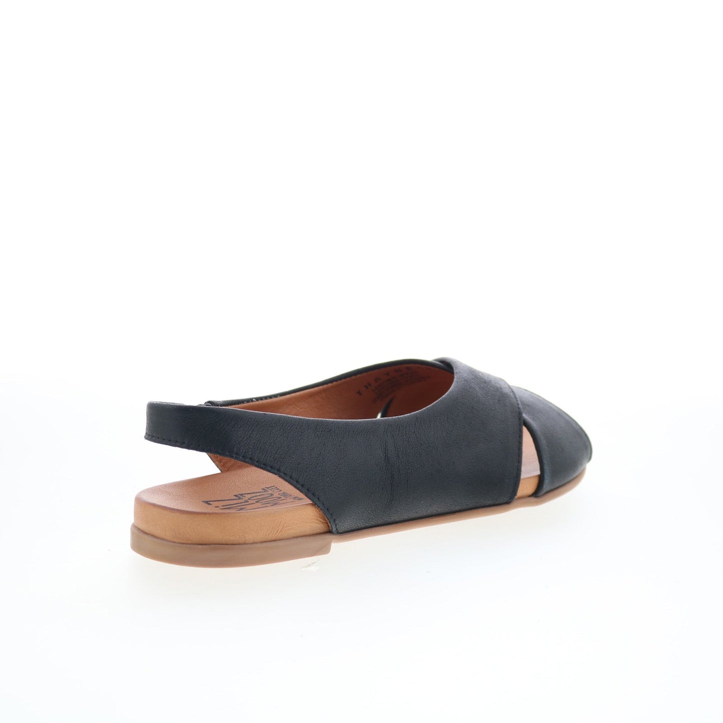 Miz Mooz Thayne Womens Black Leather Slip On Slingback Sandals Shoes