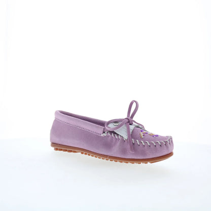 Minnetonka Thunderbird Animikii 629TB Womens Purple Suede Loafer Flats Shoes