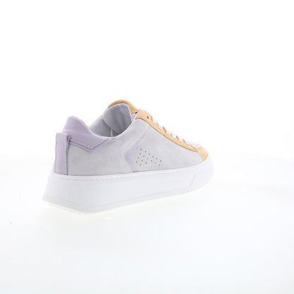 Miz Mooz Tristin Womens Gray Leather Lace Up Lifestyle Sneakers Shoes