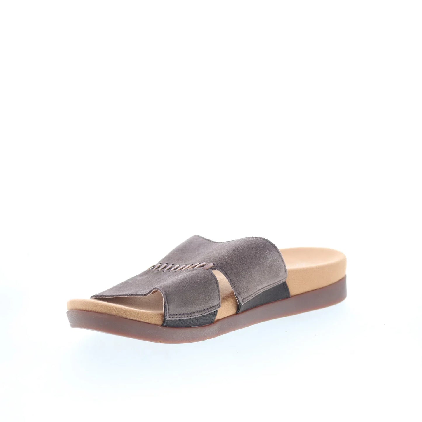 Spenco Twilight Woven SP1122FFR Womens Brown Leather Slides Sandals Shoes