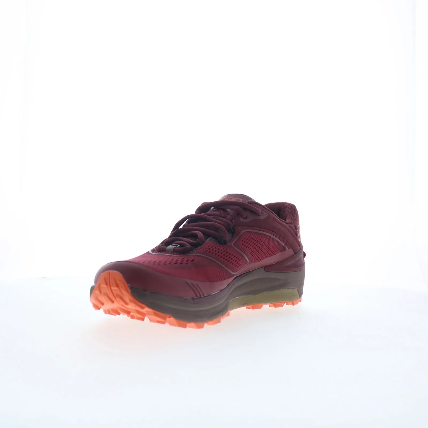 Topo Ultraventure 2 W043 Womens Red Canvas Lace Up Athletic Hiking Shoes
