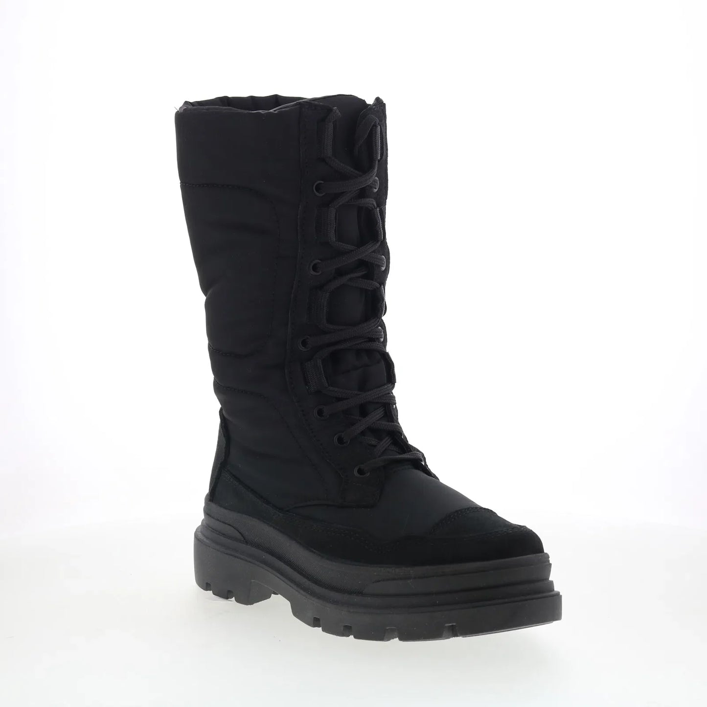 Pajar Vania High PDPAB00835.01 Womens Black Canvas Lace Up Mid Calf Boots