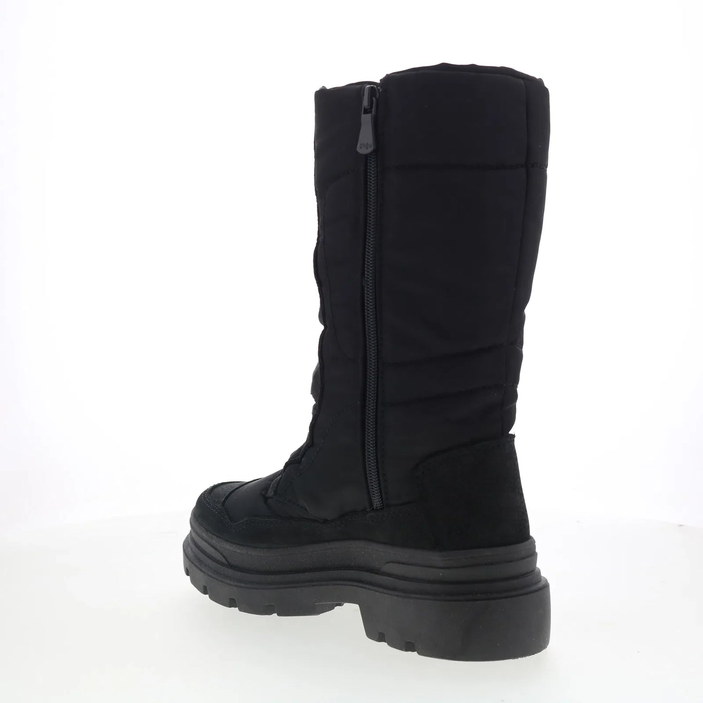 Pajar Vania High PDPAB00835.01 Womens Black Canvas Lace Up Mid Calf Boots