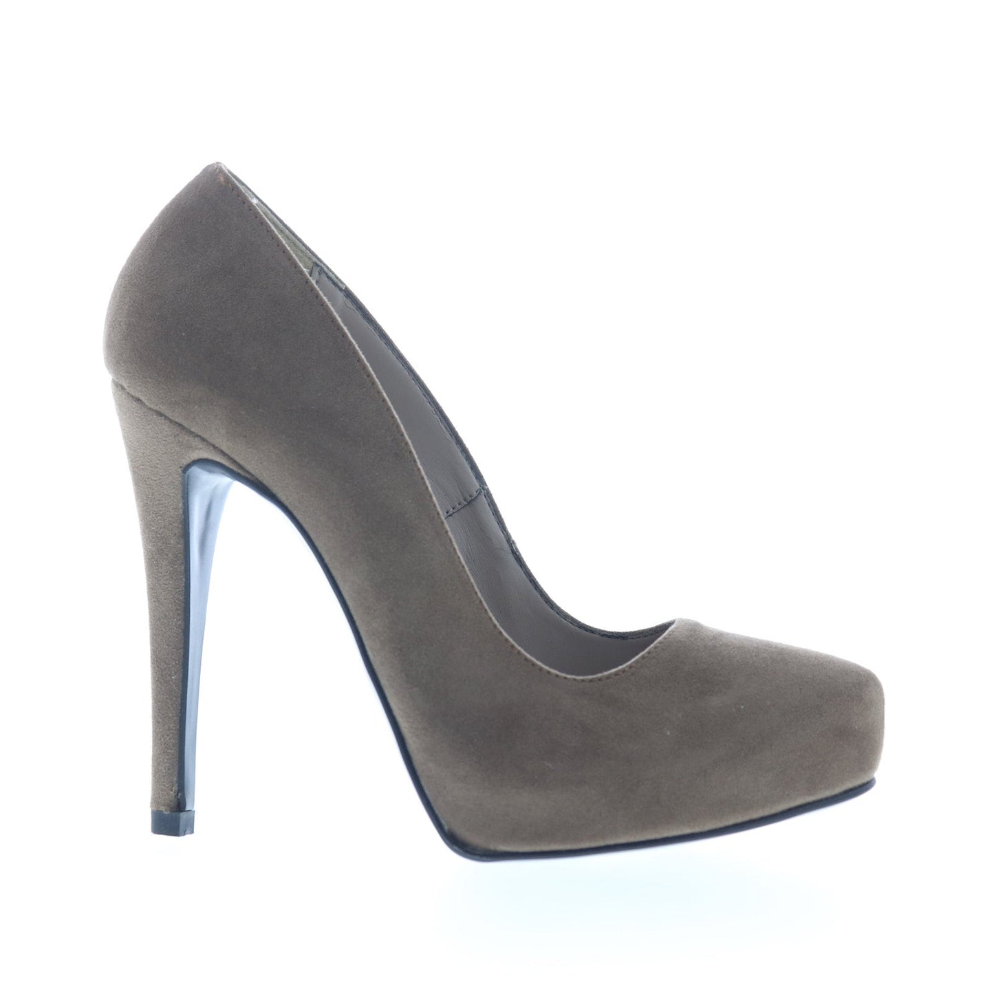 Via Studio Camoscio VIA 43 Womens Gray Suede Slip On Pumps Heels Shoes