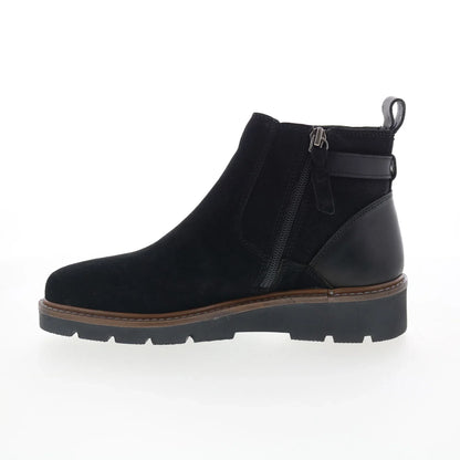Softwalk Waneta S2370-003 Womens Black Leather Zipper Ankle & Booties Boots