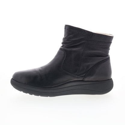 Strive Whitby WHITBY Womens Black Leather Zipper Casual Dress Boots