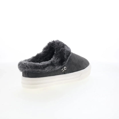 Minnetonka Windy 40465 Womens Gray Suede Slip On Clogs Slippers Shoes