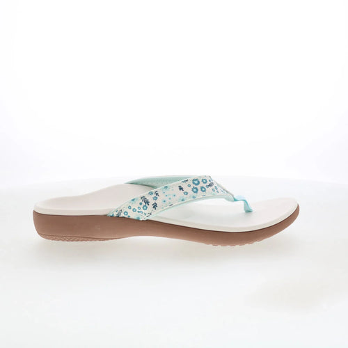 Spenco Yumi Dainty Floral SP1128WHT Womens White Flip-Flops Sandals Shoes