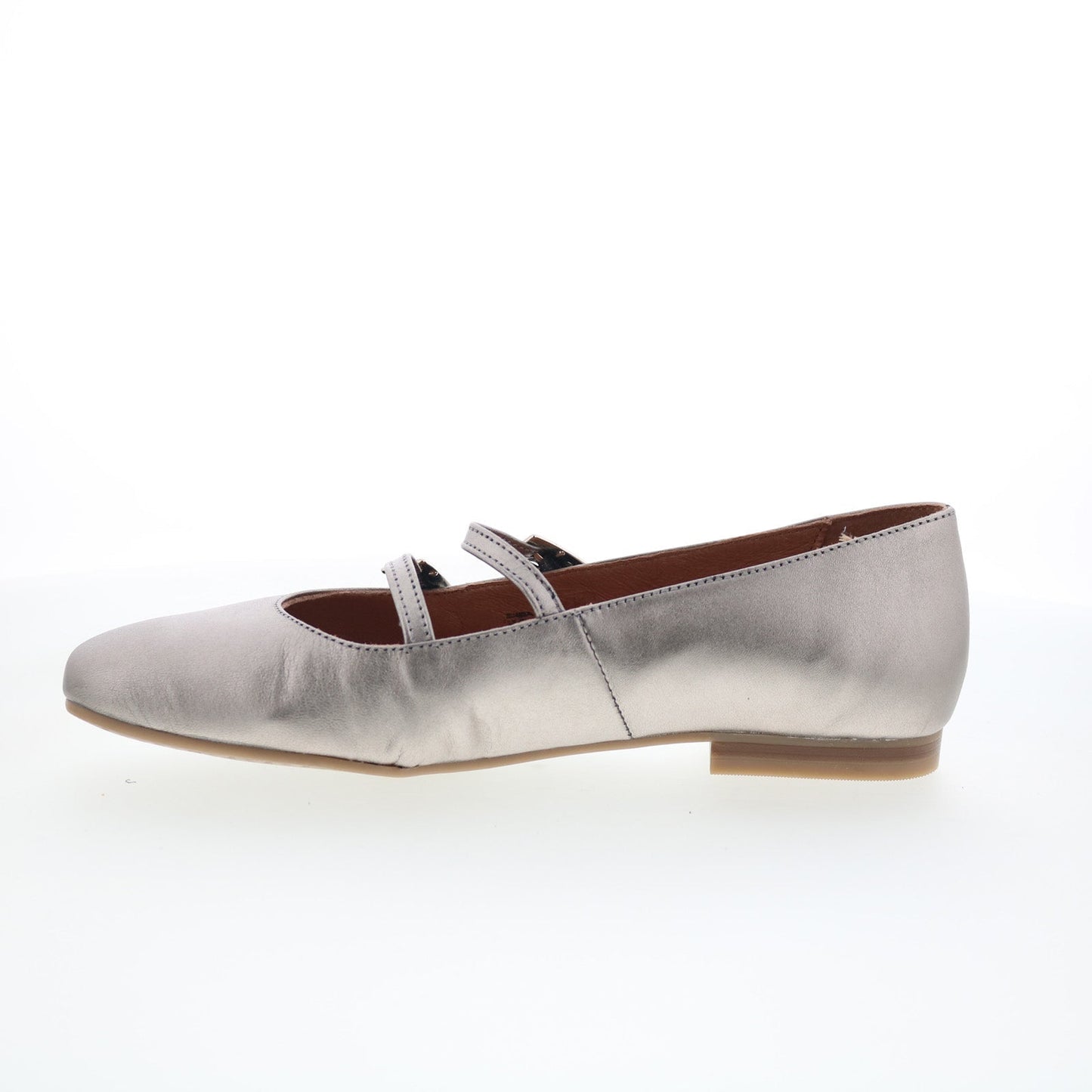 Miz Mooz Zaida Womens Gray Leather Hook & Loop Loafer Flats Shoes