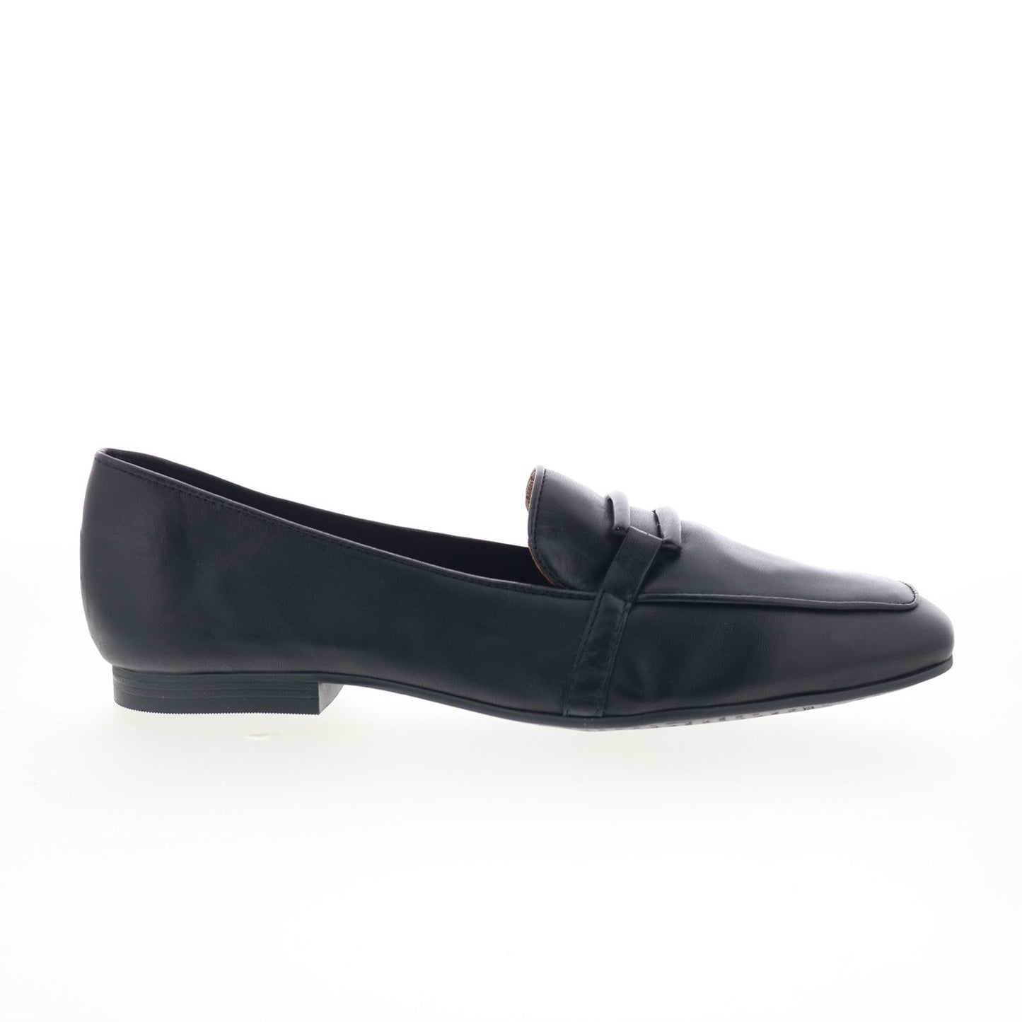 Miz Mooz Ziya Womens Black Leather Slip On Loafer Flats Shoes